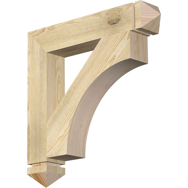 Ekena Millwork Westlake Arts & Crafts Rough Sawn Bracket, Douglas Fir, 4"W x 24"D x 24"H BKT04X24X24WTL03RDF - main